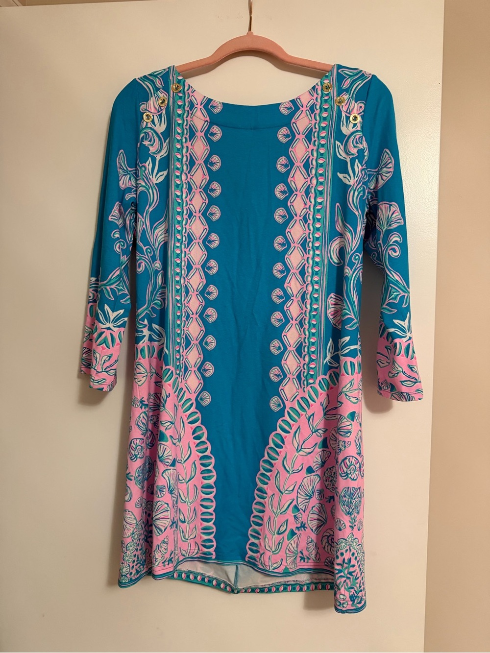 Lily Pulitzer - Teal & Pink Printed Tunic Dress